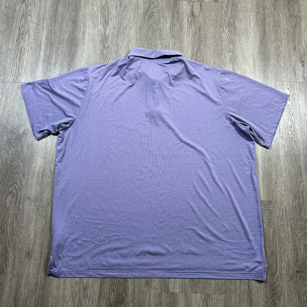 Adidas Polo Shirt 4XLT Tall Purple Heathered Short Sleeve Performance Golf Tee